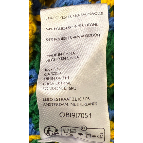 NEW FREE PEOPLE FP BEACH GREEN BLUE YELLOW DAYTON STRIPED PULLOVER SWEATER SZ XS - Picture 9 of 9